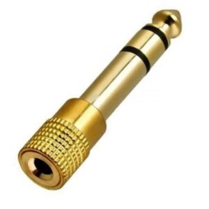 Adaptador Plug  3.5mm M A 6.3mm Metalico Stereo