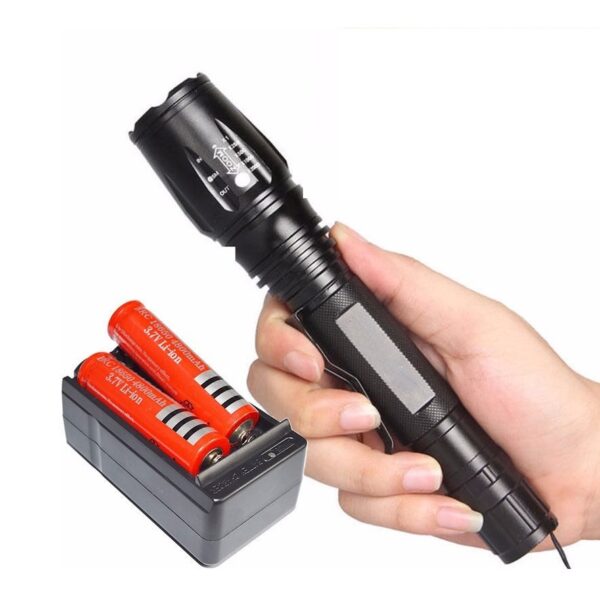 Linterna Led T6 Doble Bateria - Imagen 2