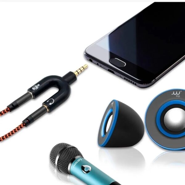 Adaptador Plug 3.5mm M A 2 3.5mm H Mic/Audif - Imagen 2