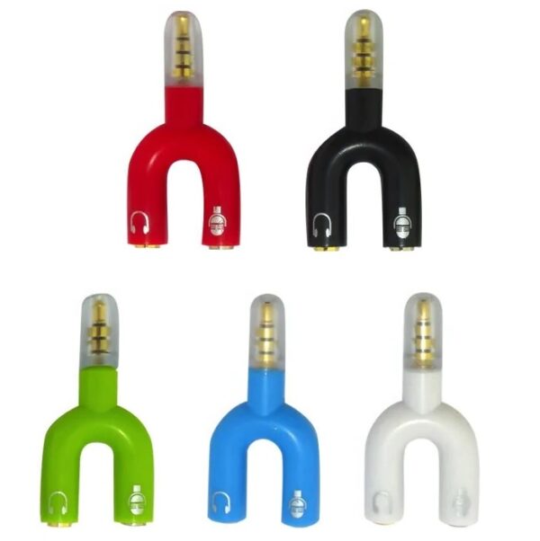 Adaptador Plug 3.5mm M A 2 3.5mm H Mic/Audif - Imagen 3
