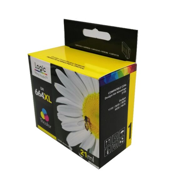 Tinta Para Hp 664 Xl Color 2.0 Logic - Imagen 2