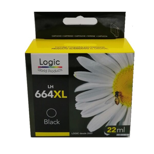 Tinta Para Hp 664 XL 2.0 Negra Logic