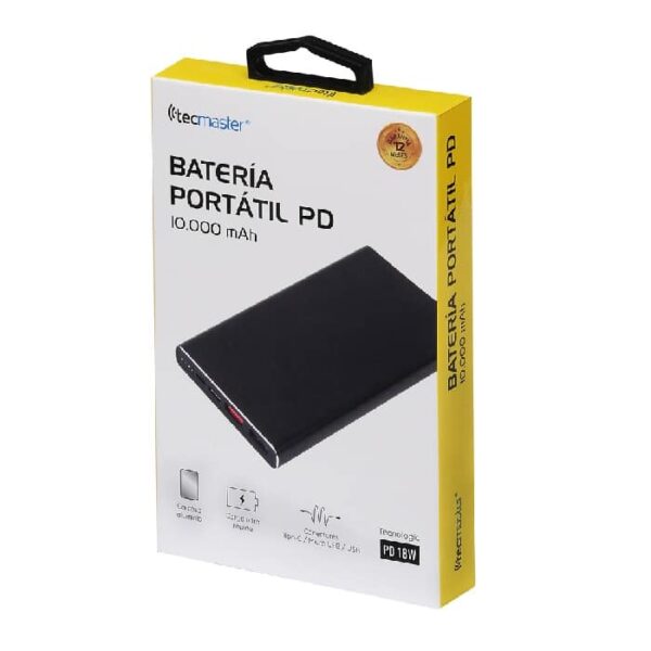 Bateria Externa 10.000 Mah Carga Rapida Tecmaster - Imagen 2