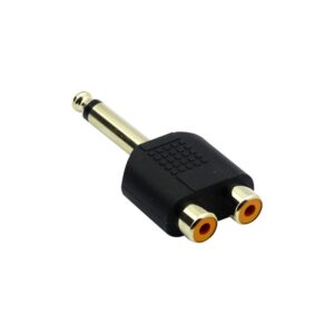 Adaptador 2 Rca a Plug 6.3 Mono