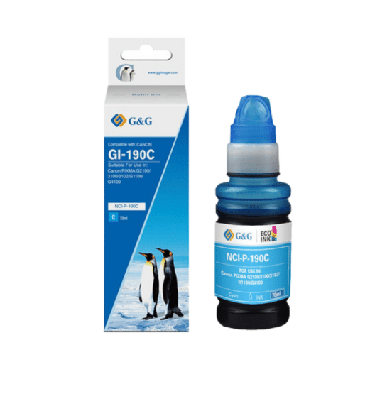 Botella de Tinta Para Canon GI-190 Cyan