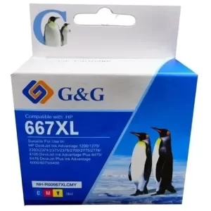 Tinta Para Hp 667 XL Color 2.0 G&G
