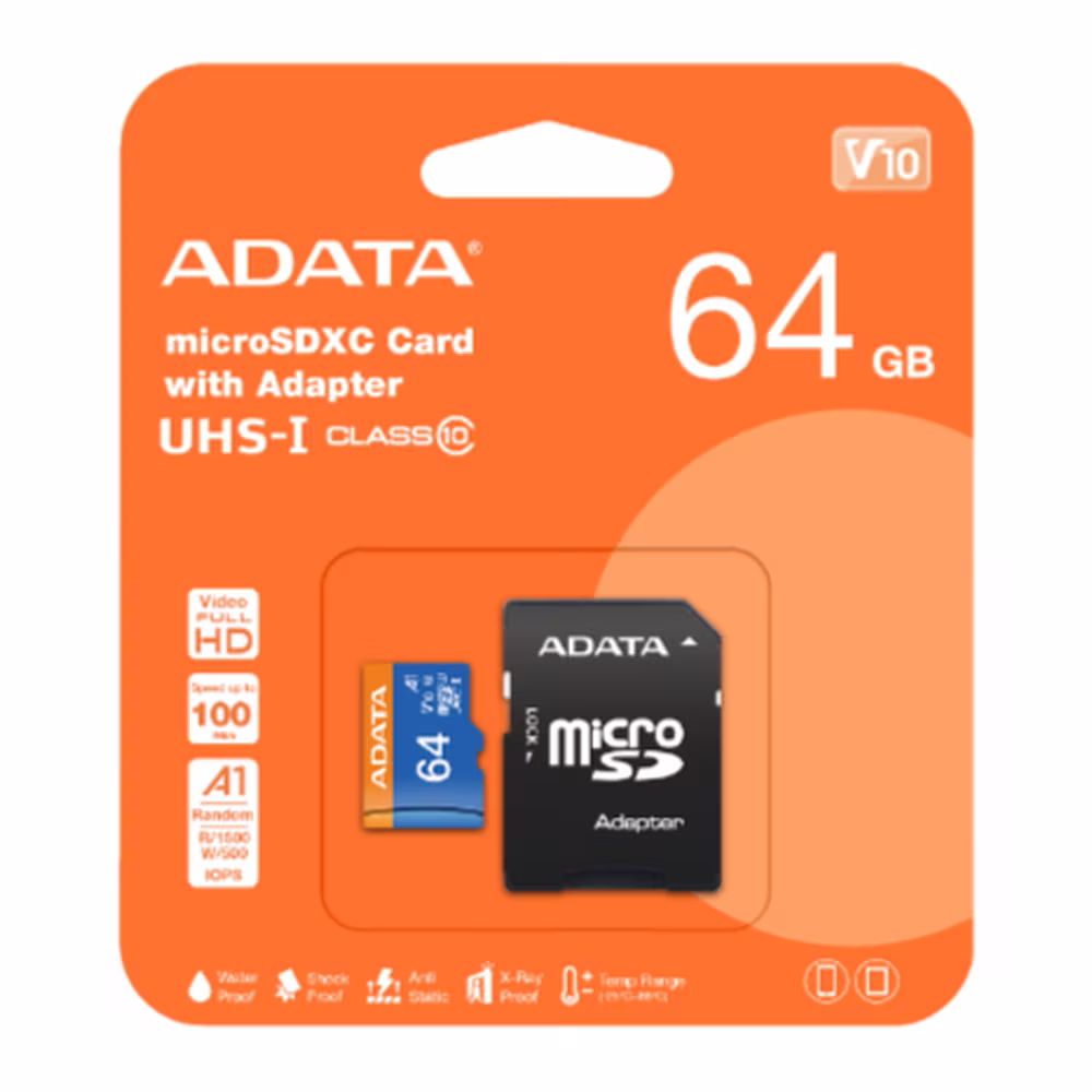 Tarjeta MicroSD Adata Premier 64GB A1 V10 en Talca - Imextec