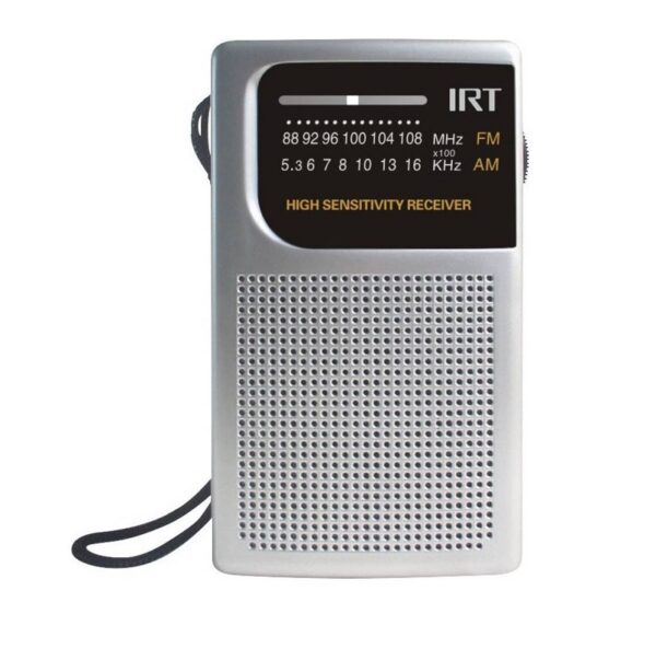 Radio A Pilas De Bolsillo Am/Fm Irt Plateada