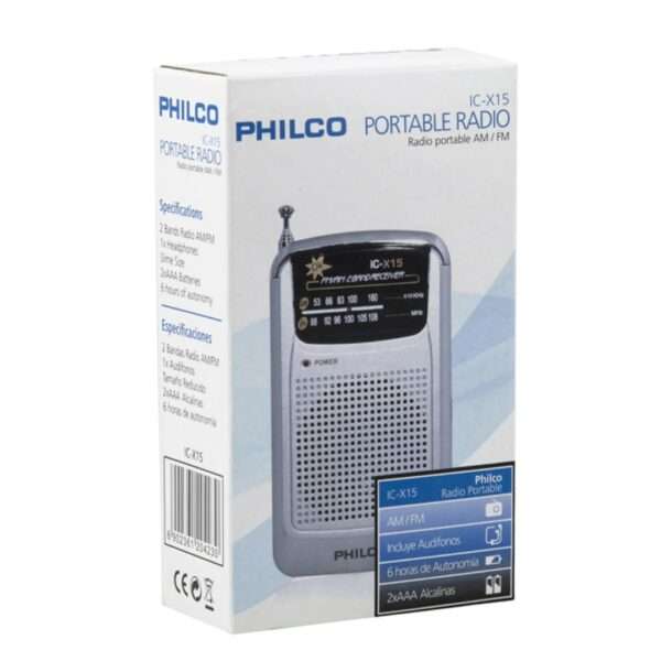 Radio Portatil Fm Am Ic-x15 Philco - Imagen 2