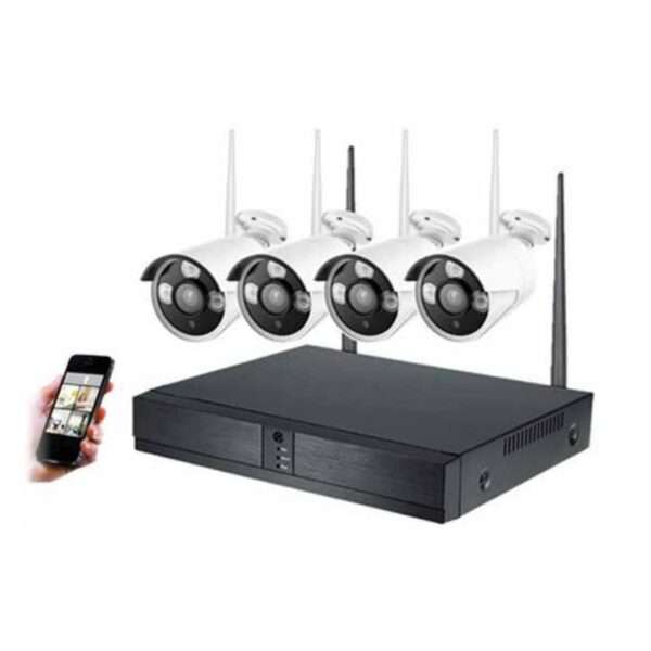 Kit Dvr + 4 Camaras De Seguridad Wifi 5G