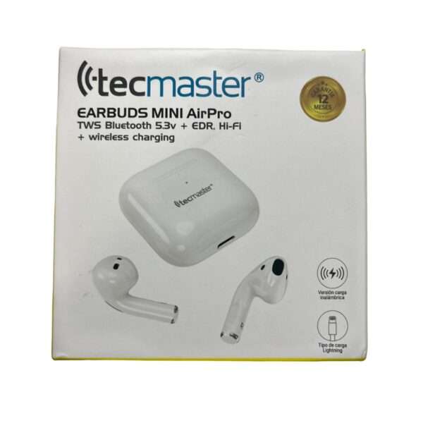Audifonos Bluetooth Mini Airpro TM-300519 Tecmaster - Imagen 2