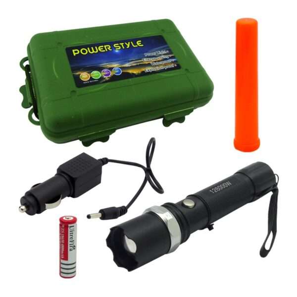 Linterna LED Metalica Con baston Luminoso - Imagen 2