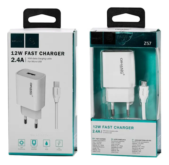 Cargador de Celular Micro Usb 5V 2.4A Z57 Qihang - Imagen 3