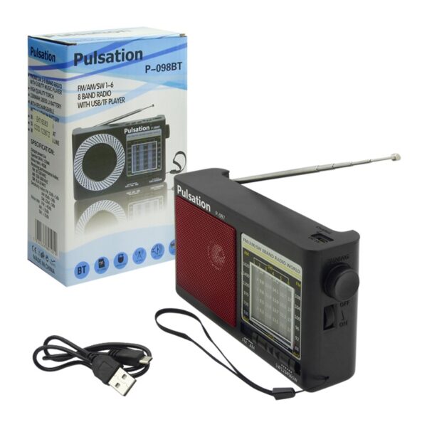 Radio Multibanda Recargable Modelo P-097 - Imagen 2