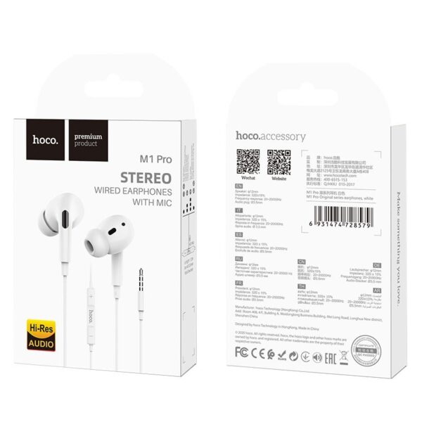 Audífonos Con Cable Lightning M1 Pro Hoco
