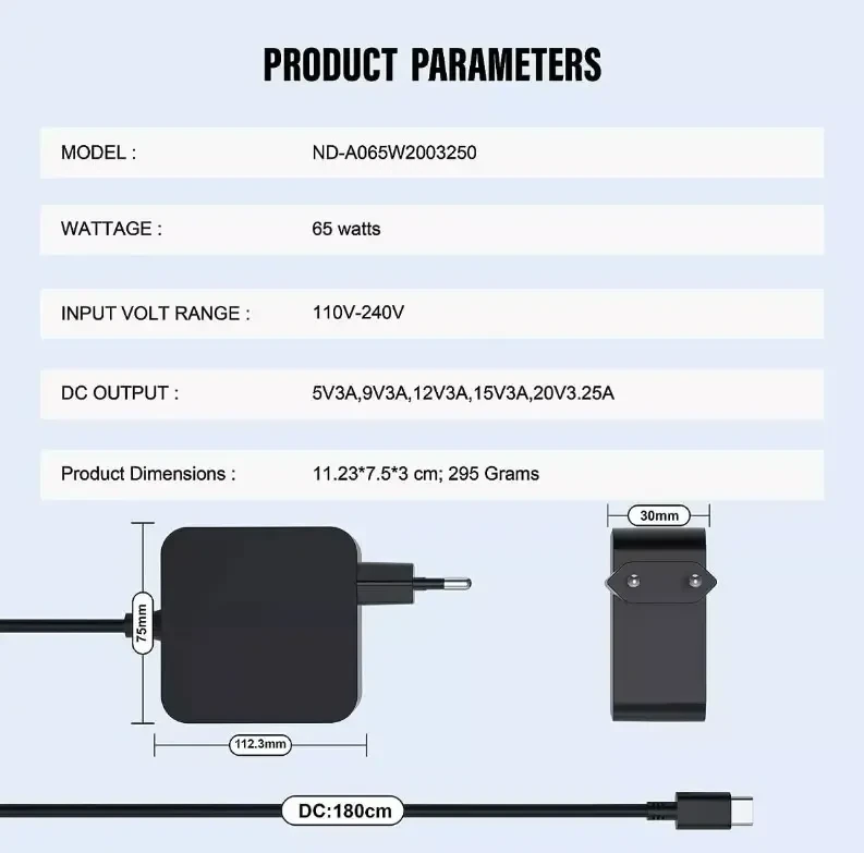 Cargador Notebook USB-C 65 W – imagen 3