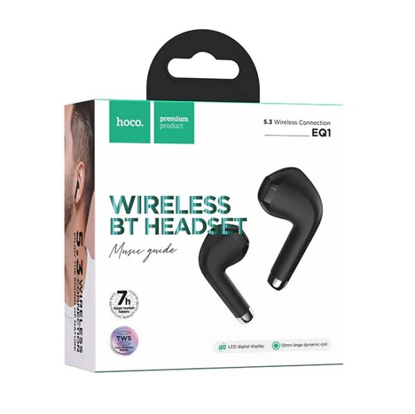 Audifonos Bluetooth EQ1 In Ear Negro Hoco - Imagen 2
