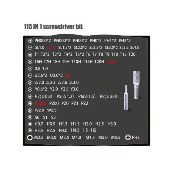 Set Destornillador de Precision 115 Pcs - Imagen 3
