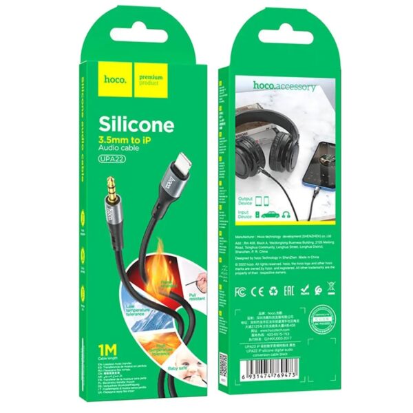 Cable Auxiliar a Lightning para audio Hoco UPA19 - Imagen 2