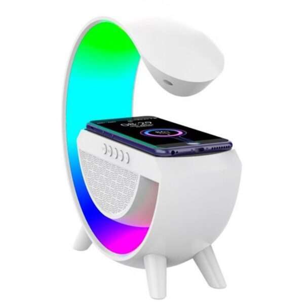 Parlante Lampara RGB Reloj Digital Alarma - Imagen 2