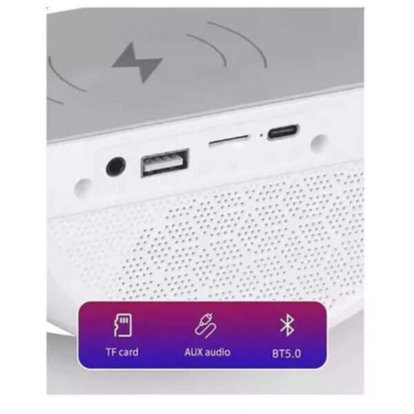 Parlante Lampara RGB Reloj Digital Alarma - Imagen 3