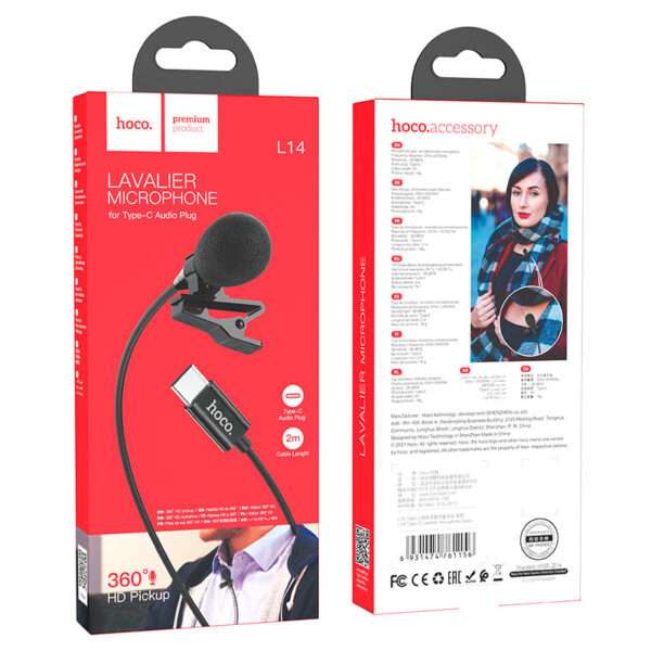 Microfono Tipo C Lavalier Hoco - Imagen 4
