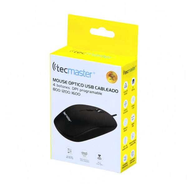 Mouse Con Cable Usb Tecmaster Tm-100553 - Imagen 3