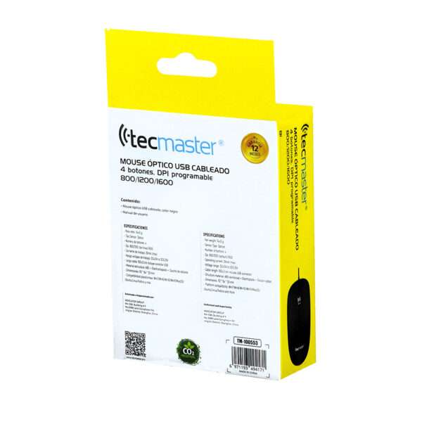 Mouse Con Cable Usb Tecmaster Tm-100553 - Imagen 4