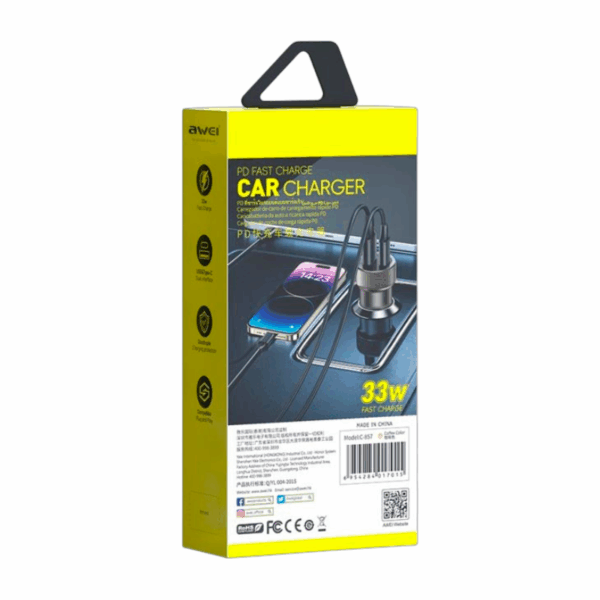 Cargador Usb Auto 33W C-857 Awei