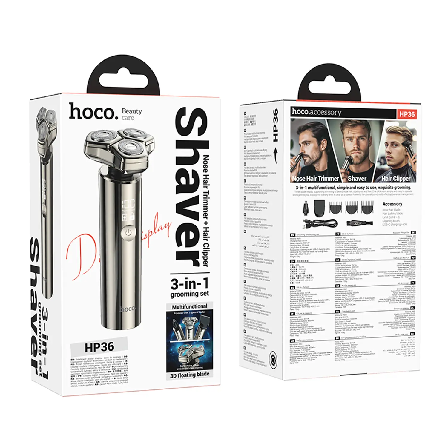 Cortadora de pelo 3 en 1 Hoco HP36