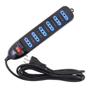 Alargador Electrico 6 tomas 3mt Switch Tm-800100