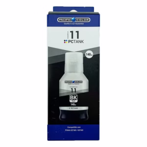 Caja de la Botella de Tinta Compatible Canon GI-11 Black Pacific Color, con lista de compatibilidad PXMA G2160 y G3160