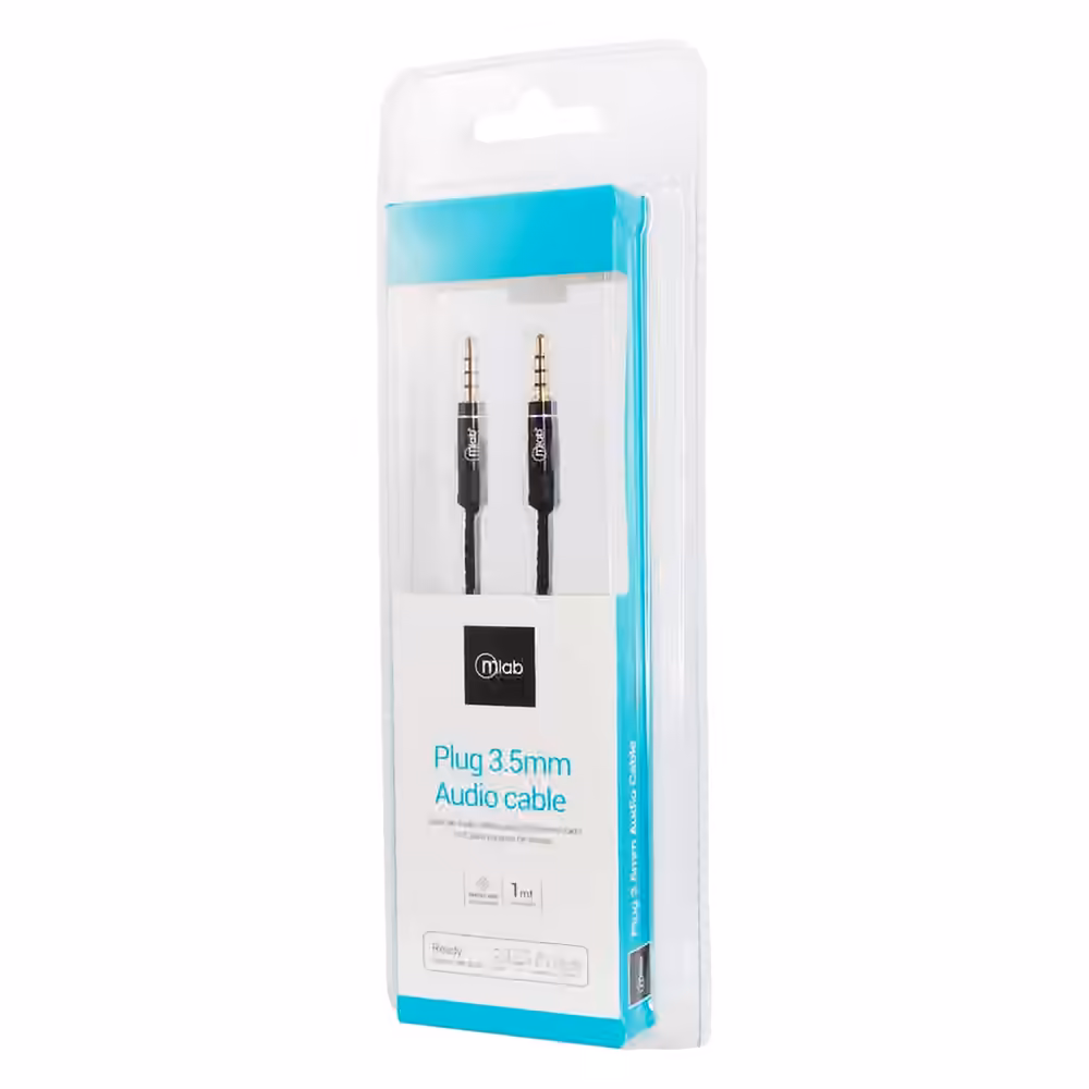 Empaque del cable auxiliar Mlab 9270 trenzado de 1 metro