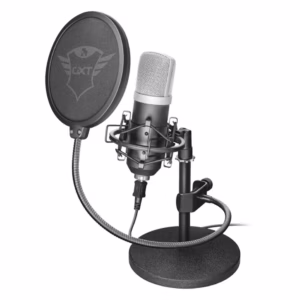 Micrófono Trust Emita GTX 252 con pedestal, soporte antivibración y filtro antipop