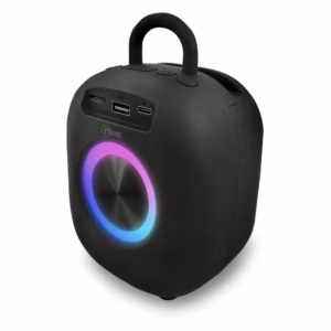Parlante Mlab Energy+ Bass negro con aro de iluminación RGB