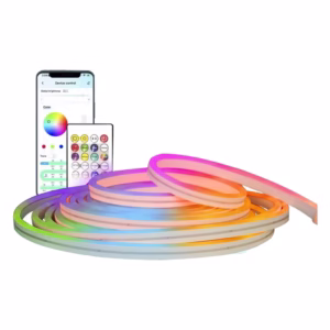 Cinta neón RGB de 5 metros con control Bluetooth mediante aplicación móvil