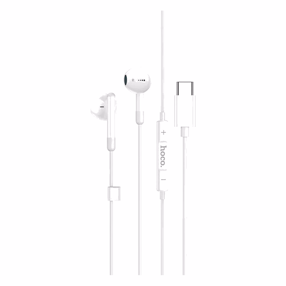 Audífonos Hoco M93 Joy blancos con conector USB-C y control integrado