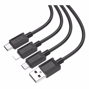 Cable Hoco X74 con conectores Lightning Micro-USB y USB-C