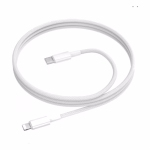 Cable Borofone BX117 blanco completo con conectores USB-C y Lightning