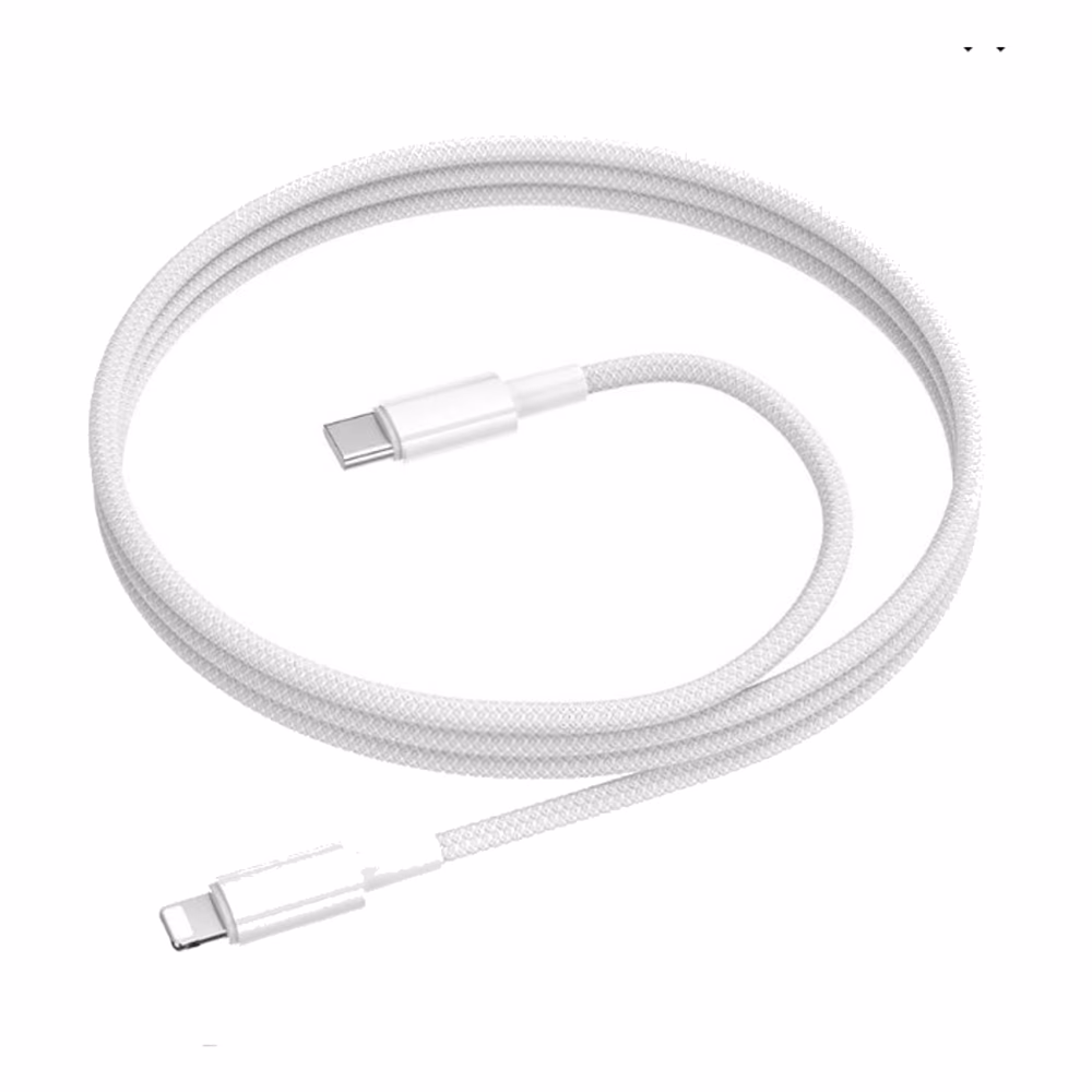 Cable Borofone BX117 blanco completo con conectores USB-C y Lightning