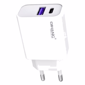 Cargador de pared Qihang Z47 blanco con puertos USB-C y USB-A