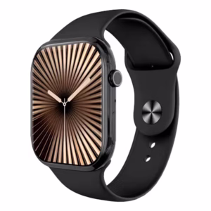 Reloj smartwatch LG85 Pro WATCH10 negro con pantalla rectangular y correa de silicona