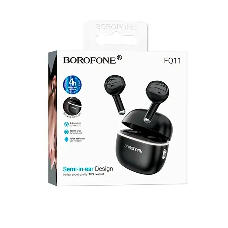 Estuche abierto de audífonos Borofone FQ11 TWS