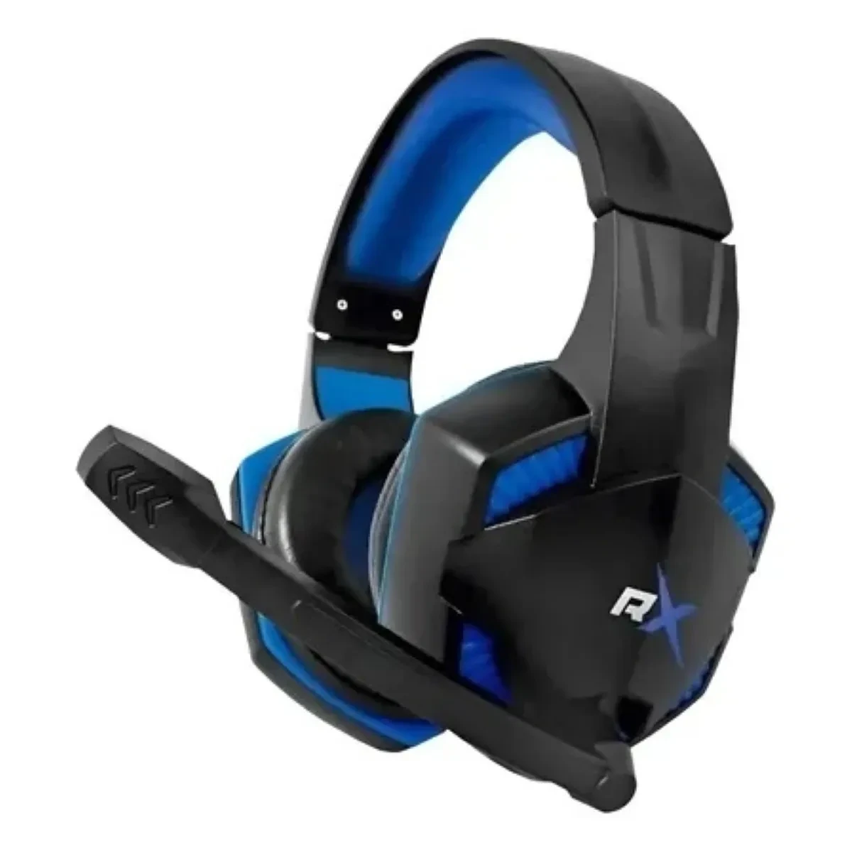 Vista lateral de los audífonos Gamer Reptilex RX0014BL con almohadillas acolchadas