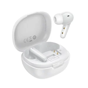Audífonos Hoco EQ100 blancos en estuche de carga