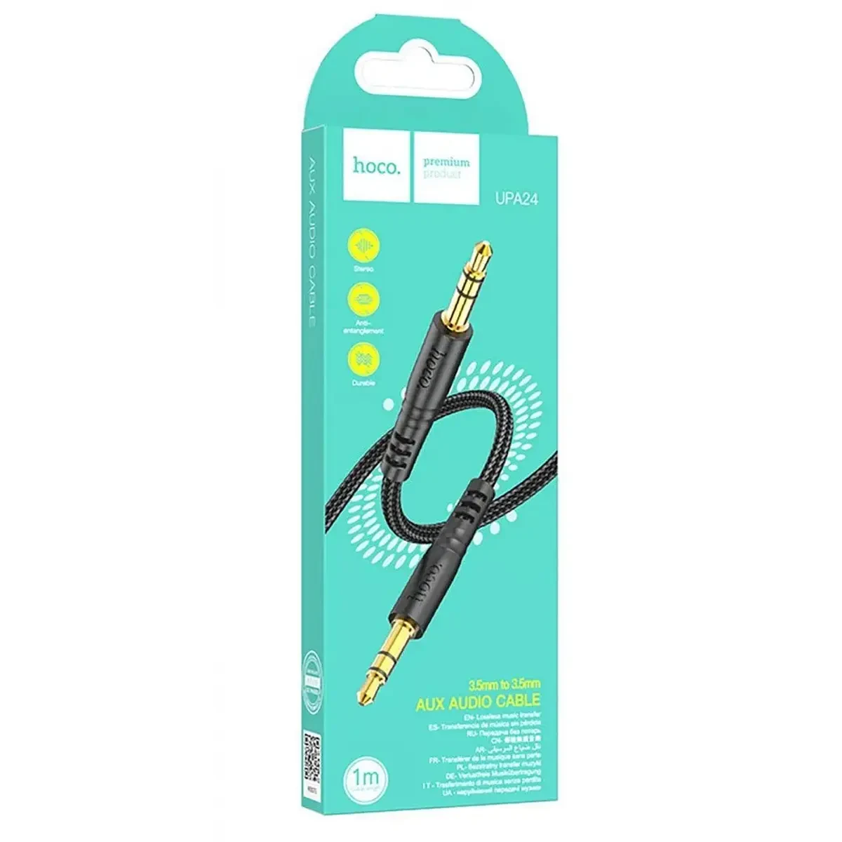 Conectores macho Jack 3,5 mm del cable auxiliar Hoco UPA24