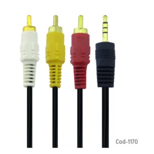 Conectores RCA rojo blanco amarillo y plug 3.5 mm