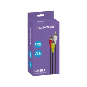 Cable RCA Tecnolab TL843 3RCA a 3RCA de 1,8 metros