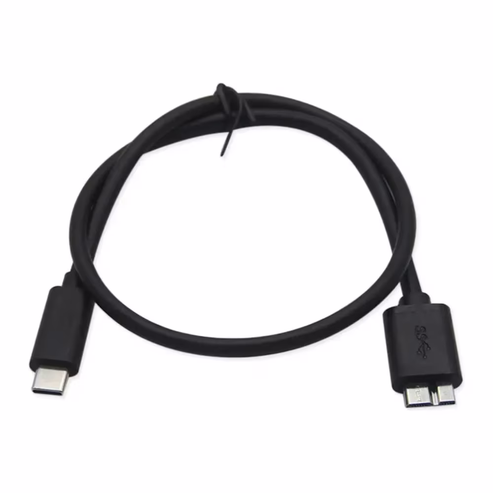 Detalle de conectores del cable USB Tipo C a Micro USB B 3.0 en Talca - Imextec