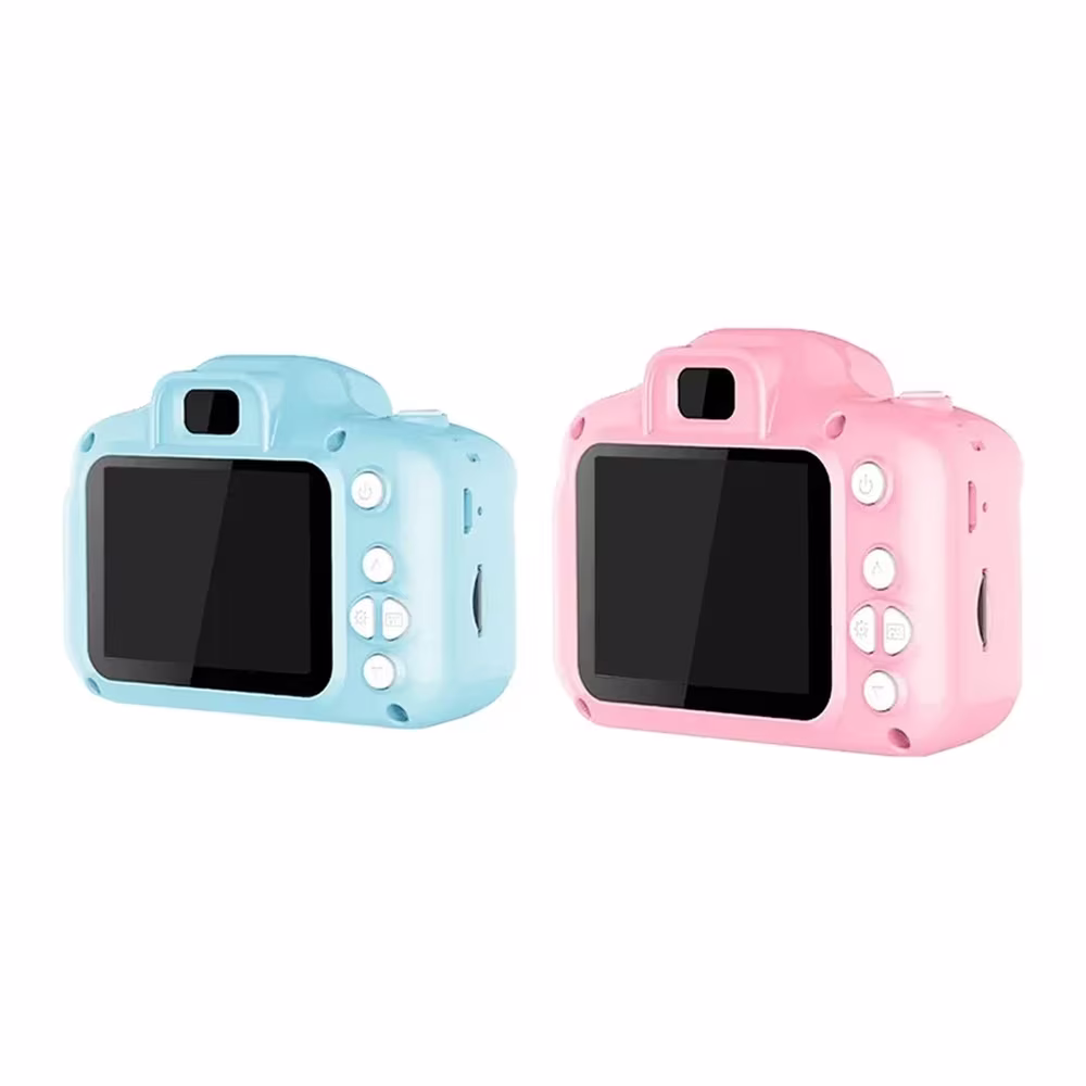 Cámara digital para niños en sus dos colores, celeste y rosado, en Talca - Imextec